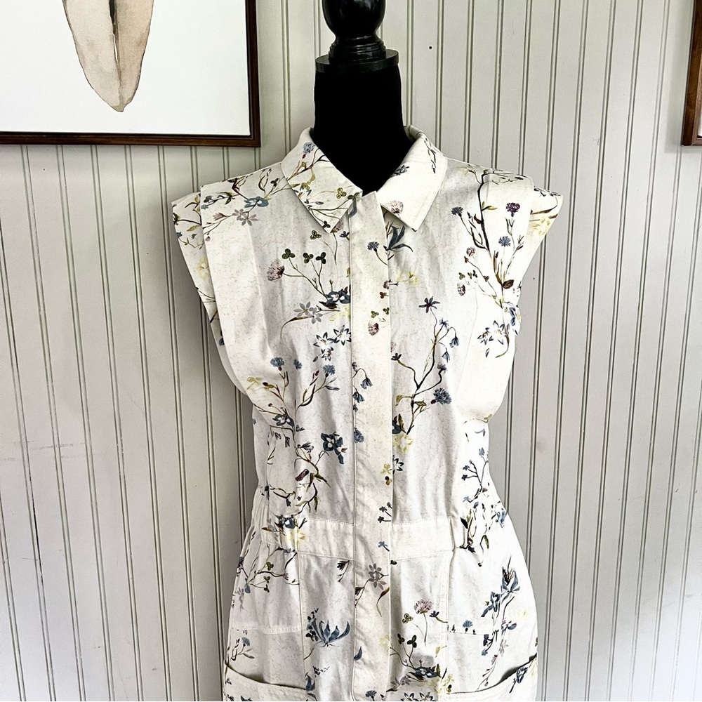 Scotch & Soda White Floral Utility Jumpsuit Sleeveless NWOT - Picture 5 of 14